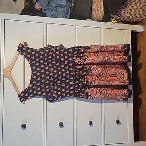 Orange and Black Summer Dress